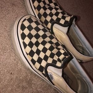 Checkerboard Slip On Vans